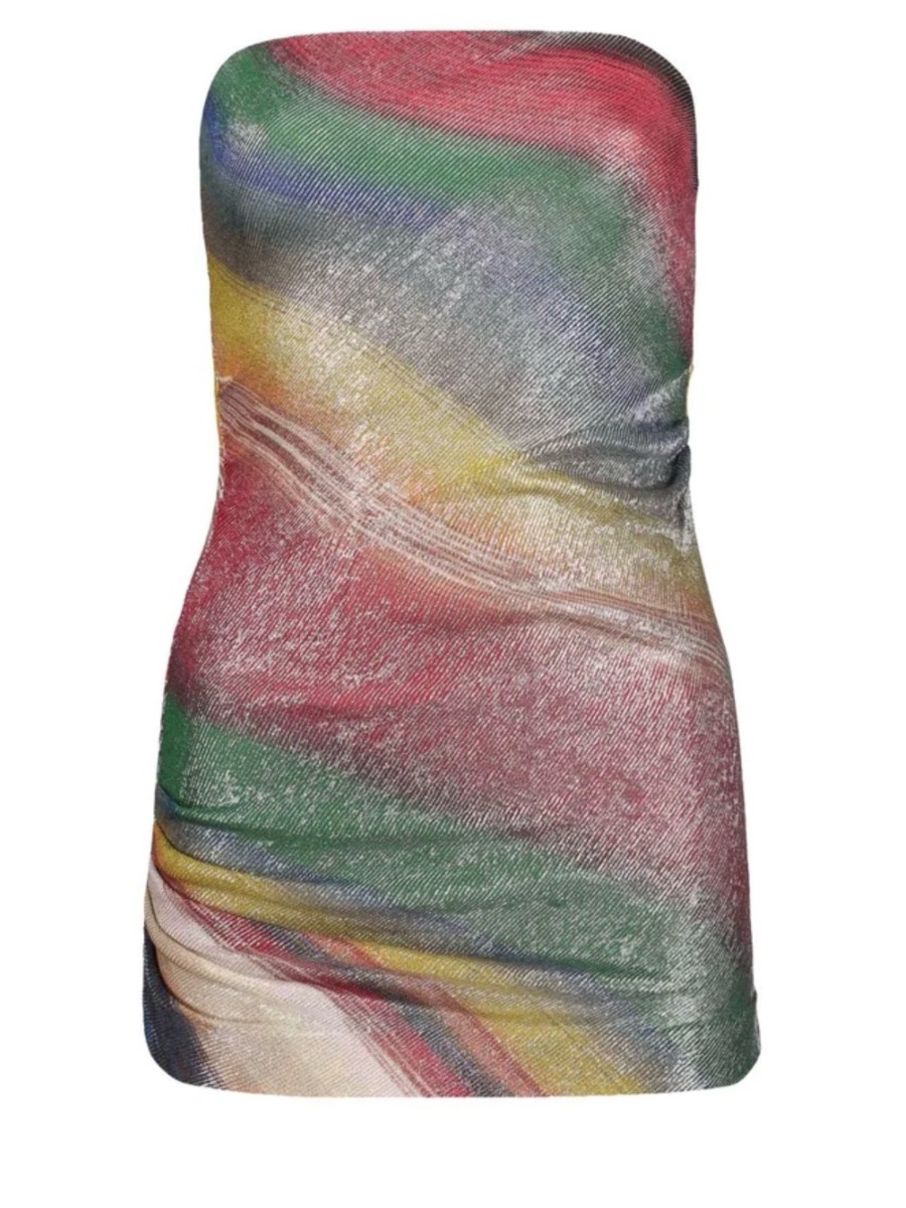 Missoni Strapless Multicolor Swirl Mini Dress with Shimmer